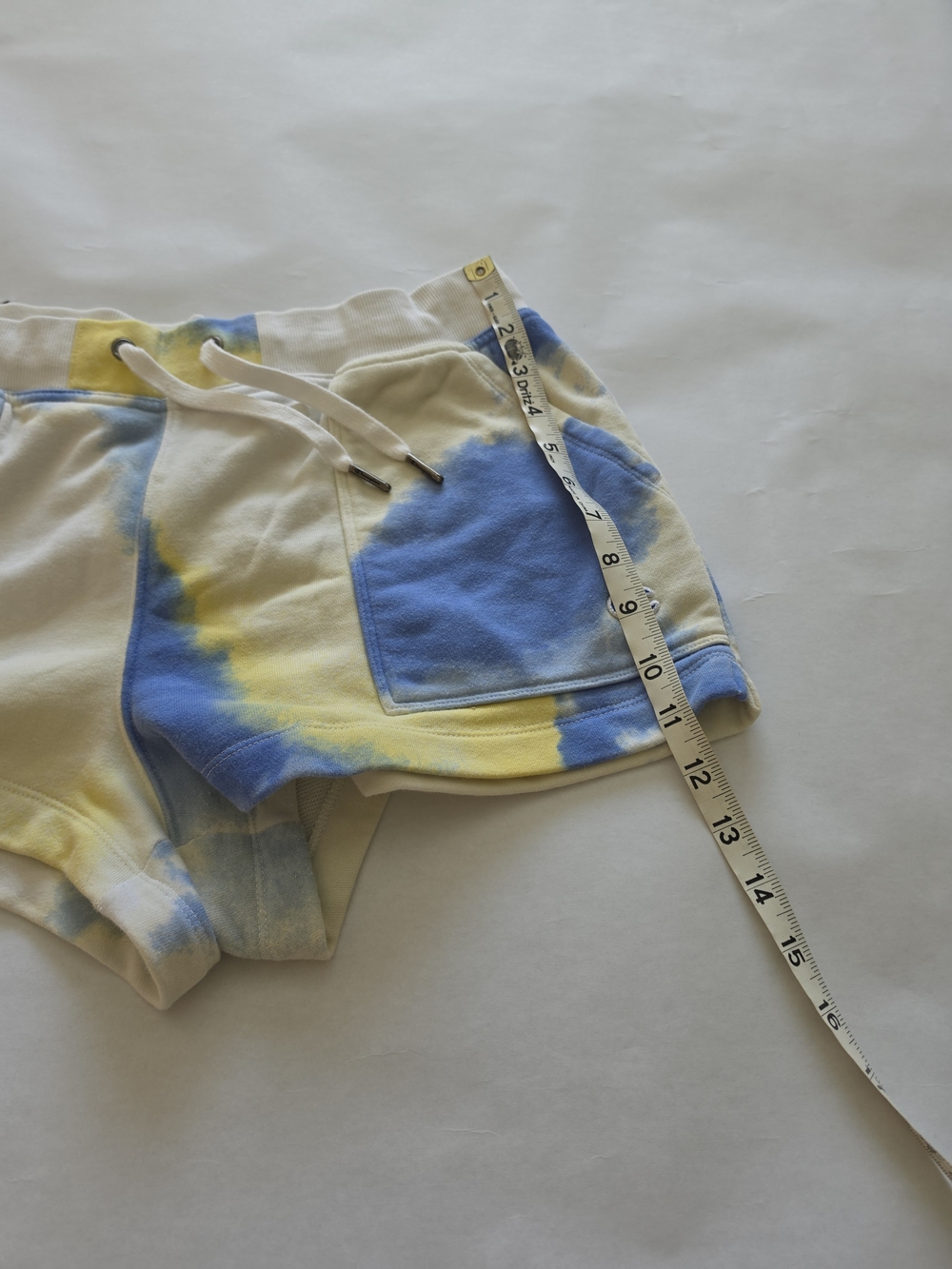 Champion Tie-Dye Fleece Shorts — Blue, Yellow & White - Picture 2 of 7